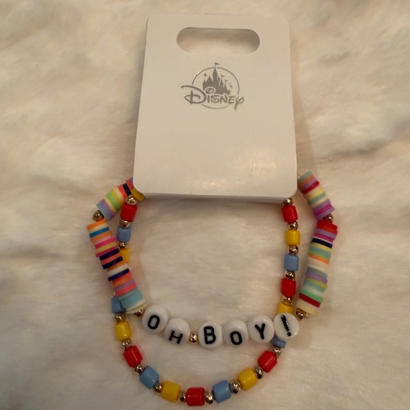Disney Jewelry - Disney parks Colorful Beaded Bracelet with 'Oh Boy!' Charm